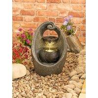 Valuelights Solar Powered Swirl Water Feature Outdoor Fountain