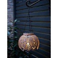 Valuelights Artichoke Blush Pink Solar Hanging Outdoor Garden Lantern Light