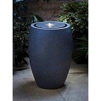 Valuelights Tall Grey Garden Solar Powered Outdoor Water Fountain Feature
