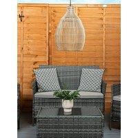 Valuelights Solar Powered Natural Teardrop Outdoor Hanging Pendant Garden Pergola Light