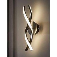 Valuelights Infinity Black Double Twist Integrated Led Wall Light