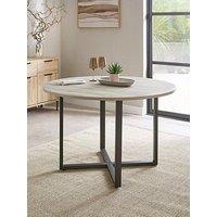 The Very Collection Harlem Grey Oak Round Dining Table - Fsc Certified