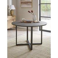 The Very Collection Harlem Black Oak Round Dining Table - Fsc Certified