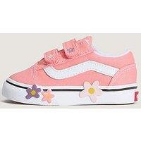 Vans Toddler Old Skool V Flower Trainers - Pink