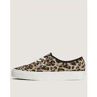 Vans Womens Authentic Leopard Print Trainer - Black