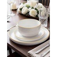 Waterside 12Pc Stacking Yellow Rim