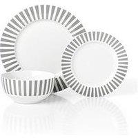 Waterside 12Pc Grey Stripe