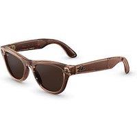 Ray-Ban Meta Skyler (Gen 2) - Shiny Transparent Peach, Transitions Brown Lenses