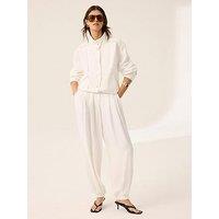 Mint Velvet Ivory Cuffed Balloon Jogger - White