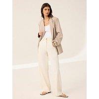 Mint Velvet Taupe Relaxed Blazer - Cream