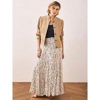 Mint Velvet Yellow Floral Print Skirt - Black