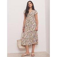 Mint Velvet Floral Print Midi Dress