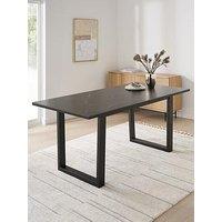 The Very Collection Etta Dining Table With Black Marble Effect Top