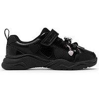 Clarks Junior Feather Skip Strap Trainer - Black
