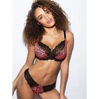 Freya Womens Underwired Plunge Lace Detail Bra - Pink