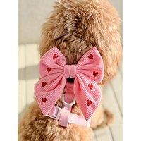 Cocopup Pink Heartstrings Cord Sailor Bow Tie