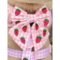 Cocopup Strawberry Picnic Pup Sailor Bow Tie