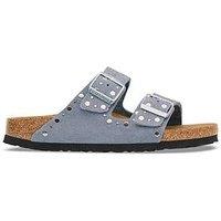 Birkenstock Arizona Rivets Suede Sandals - Blue