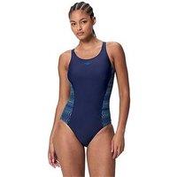 Speedo Women'S Medalist Placement Swimsuit - Navy/Blue