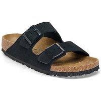 Birkenstock Arizona Suede Two Strap Sandals - Black