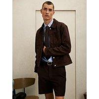 River Island Faux Suede Western Style Jacket - Brown