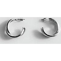 Mango Interlinked Hoop Earrings - Silver