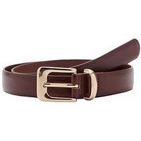 Mango Square Buckle Belt - Brown