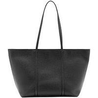 Mango Shopper Bag With Double Handle - Black
