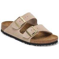 Birkenstock Arizona Suede Leather Sandals - Beige