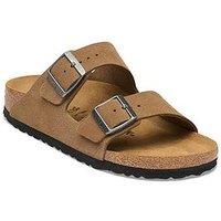 Birkenstock Arizona Suede Leather Unisex Sandals - Brown