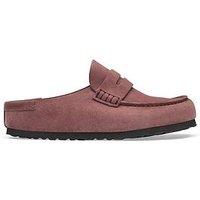 Birkenstock Womens Naples Wrapped Suede Leather Loafer - Pepper