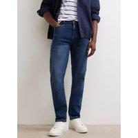 River Island Mens Slim Fit Structured Jeans - Dark Wash