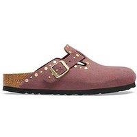 Birkenstock Womens Boston Rivets Suede Leather - Pepper
