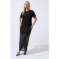 Yours Curve Lace Throw Over Dress - Black