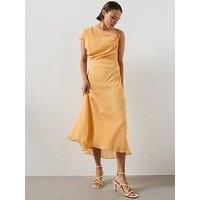 Mango Asymmetric Flowing Dress - Orange