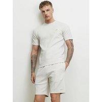 River Island Slim Cotton Jacquard Textured T-Shirt - Grey