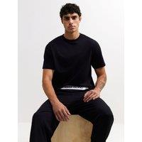 River Island Nightwear Cotton T-Shirt Pyjamas Set - Black