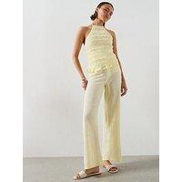 Mango Balloon Bambula Co-Ord Trousers - Pastel Yellow