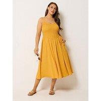 Yours Curve Shirred Detail Sundress