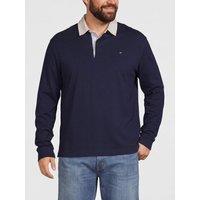 Tommy Hilfiger Big & Tall Essential Solid Rugby Polo Shirt - Navy