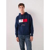 Tommy Hilfiger Mens Gifting Flag Logo Fleece Hoodie - Navy