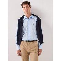 Tommy Hilfiger Men'S Flex Poplin Regular Fit Shirt With Kent Collar - Light Blue