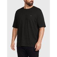 Tommy Hilfiger Mens Big & Tall Essential Regular Fit Crew Neck T-Shirt - Black