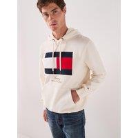 Tommy Hilfiger Mens Gifting Flag Logo Fleece Hoodie - Light Cream