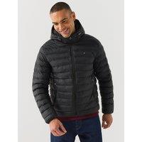 Tommy Hilfiger Mens Packable Hooded Jacket - Black