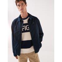 Tommy Hilfiger Men'S Classic Ivy Jacket With Signature Flag Detail - Navy