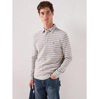 Tommy Hilfiger Longsleeve Waffle Regular Fit Polo Shirt - Dark Red