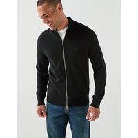 Calvin Klein Full Zip Knitted Cardigan - Black