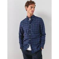 Tommy Hilfiger Men'S Heritage Oxford Check Regular Fit Shirt - Navy