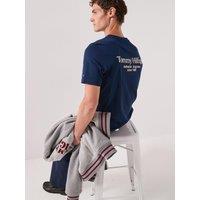 Tommy Hilfiger Back Graphic Washed Story T-Shirt - Blue